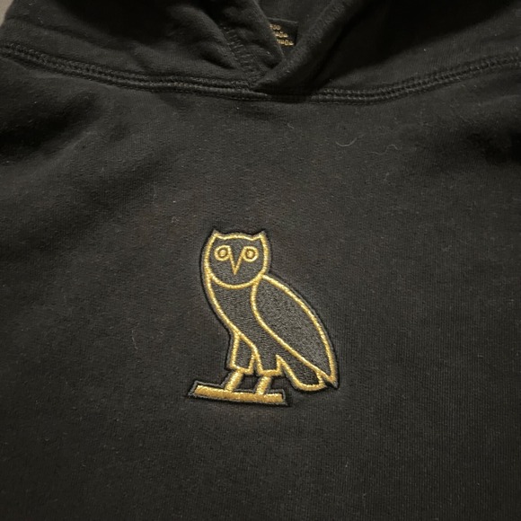 OVO Octobers‎ Very Own Drake Black Mini Owl Hoodie Cropped Size Small - Picture 3 of 7